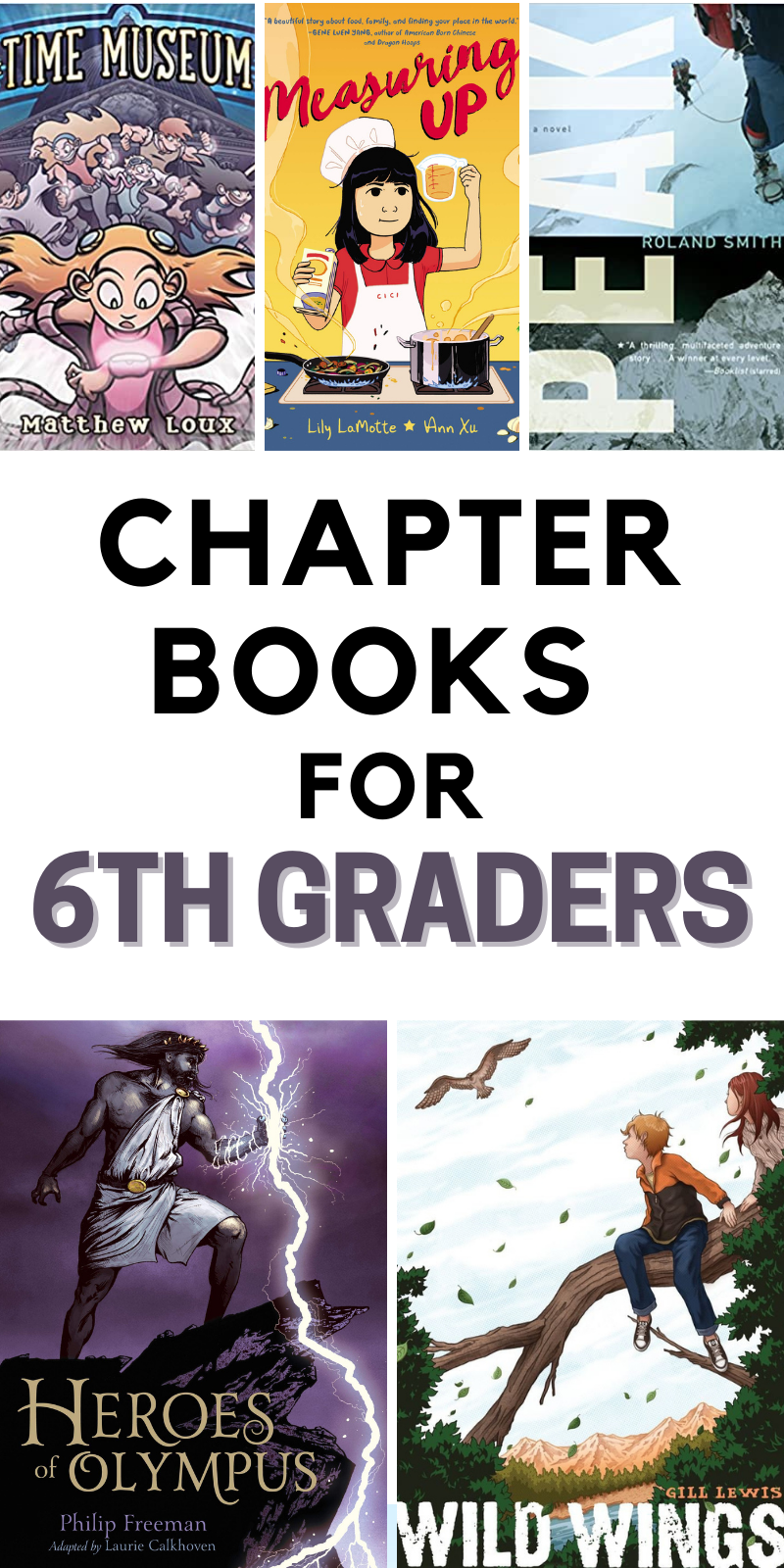 chapter books for 6th graders