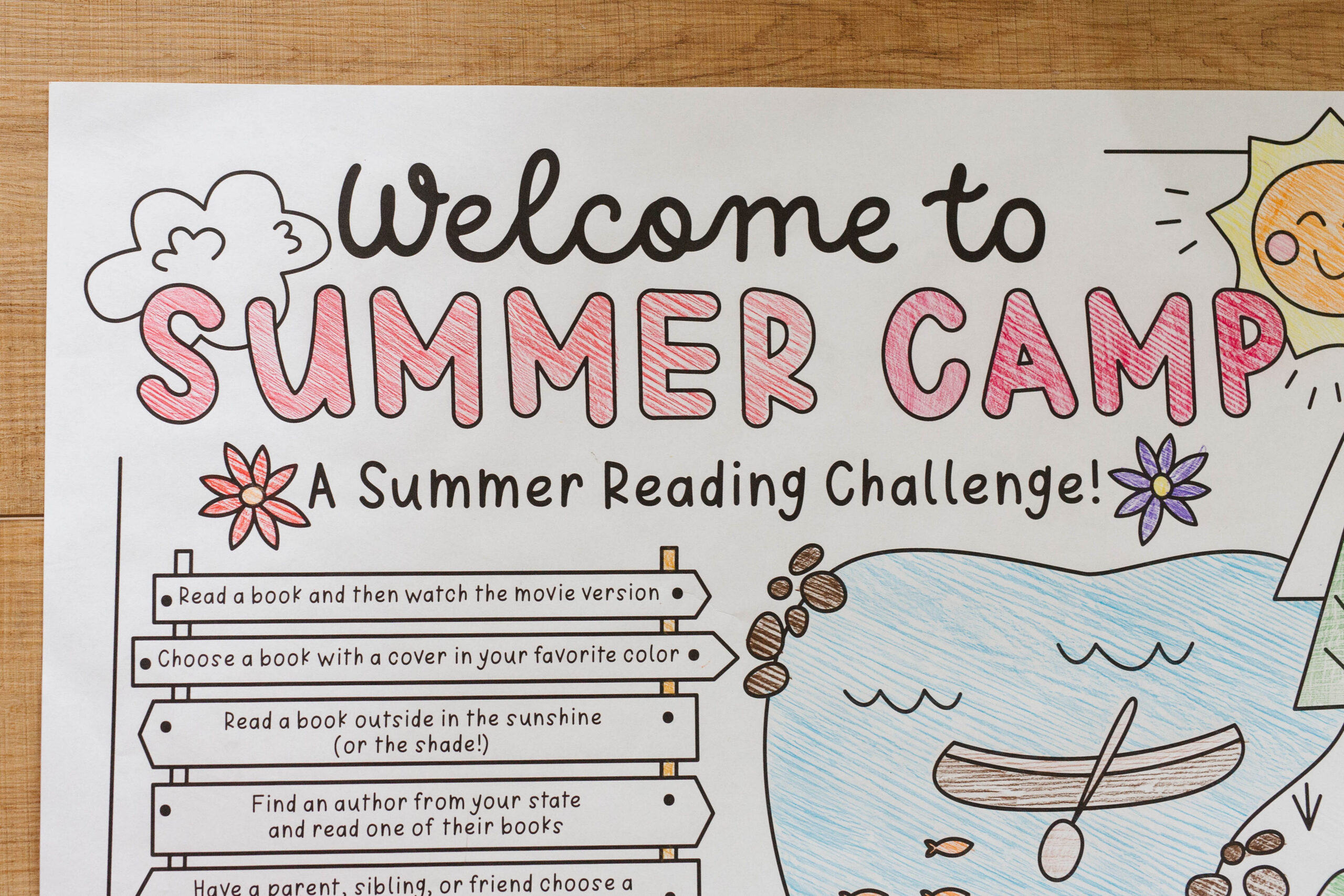 The Summer Camp Reading Chart Everyday Reading