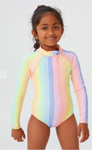 girls long sleeved swimsuit