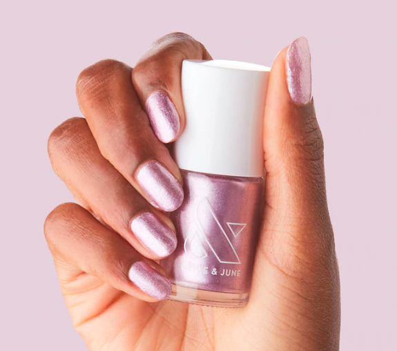 Lilac Shimmer olive and june nail polish