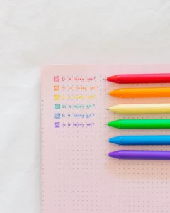 cute colored pens