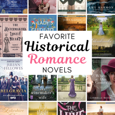 collage of favorite historical romance novel covers