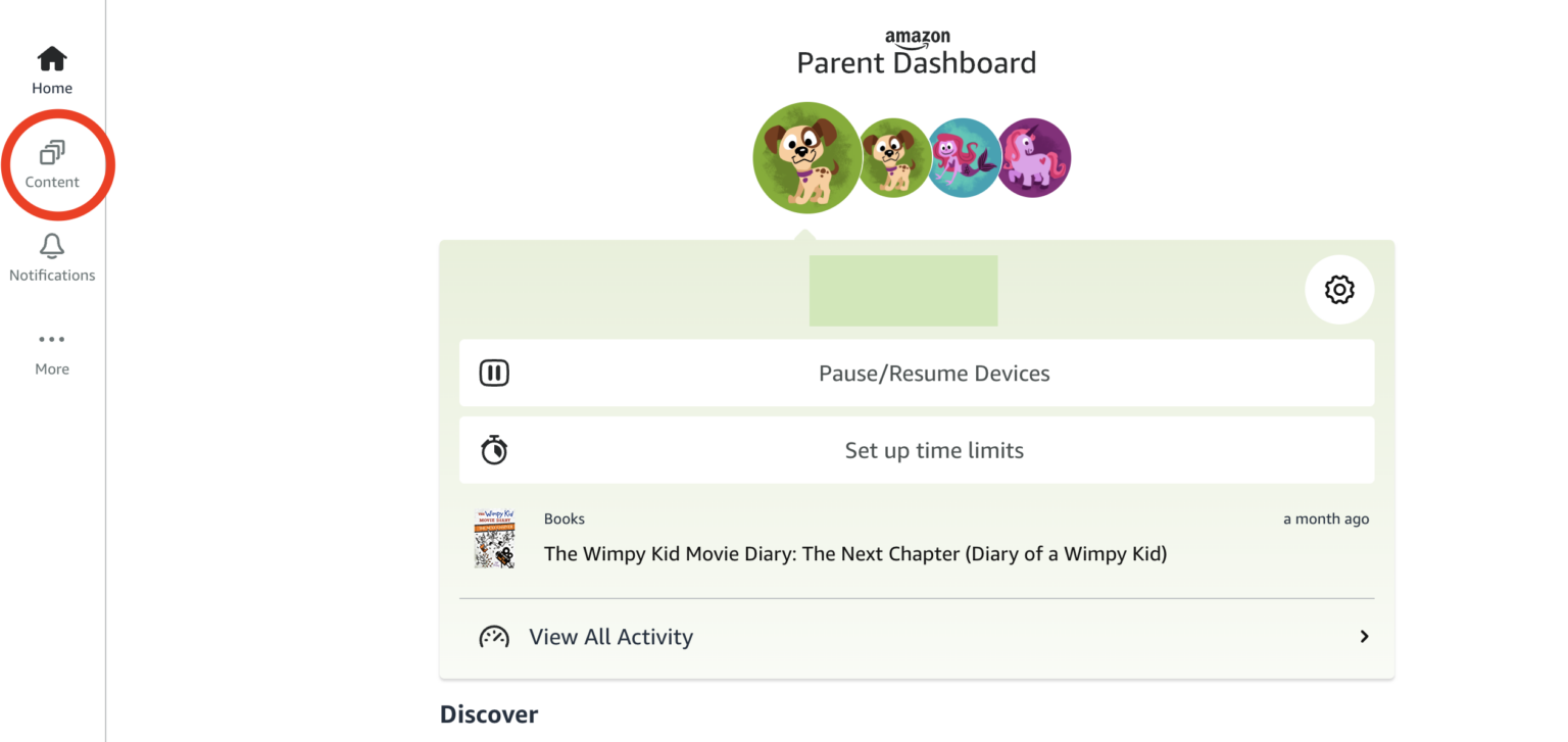 how to remove books from amazon kids+