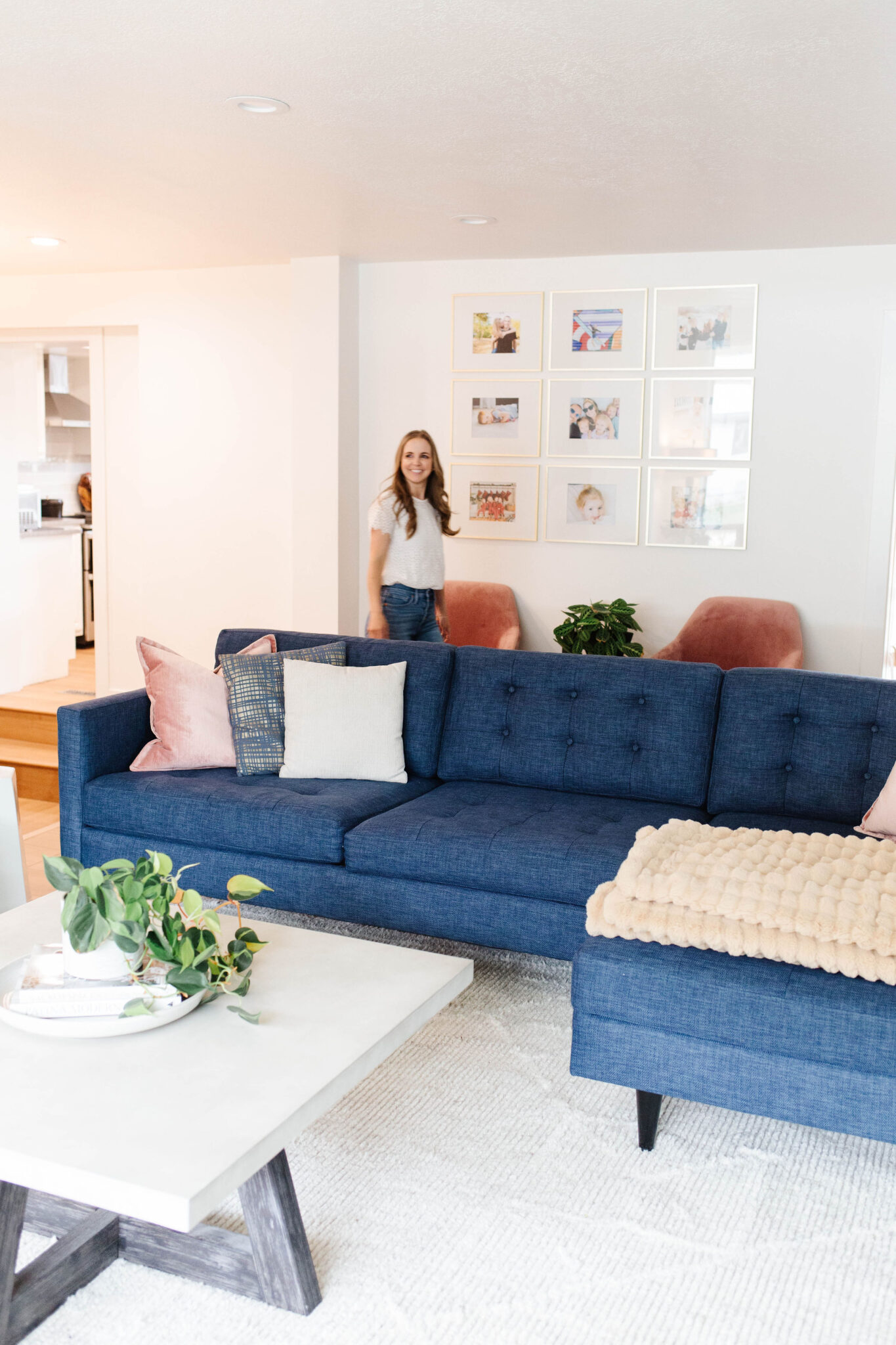 blue couch living room ideas