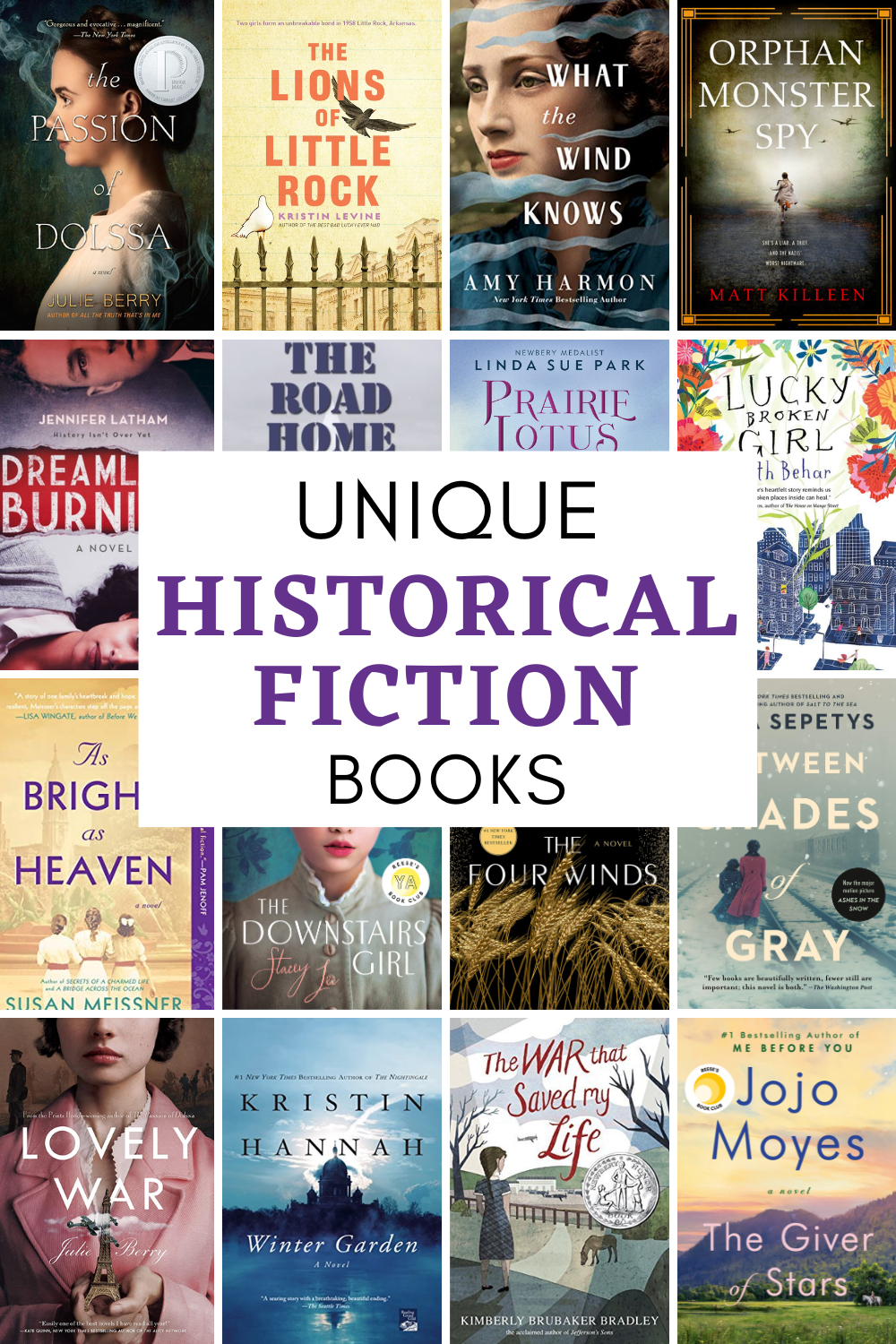 unique historical fiction books