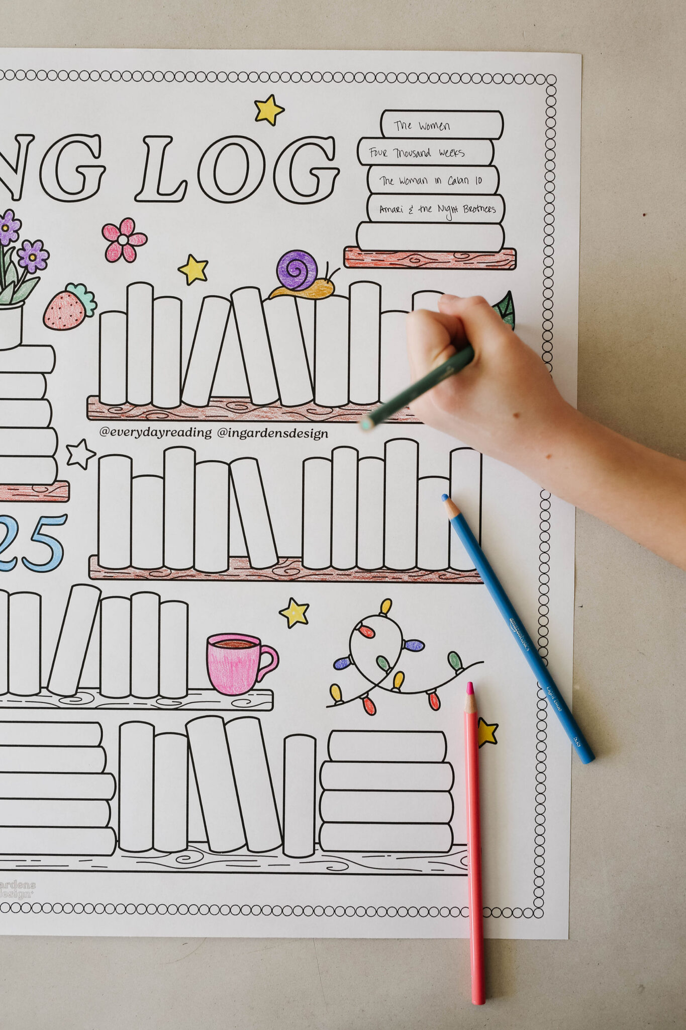 reading log template