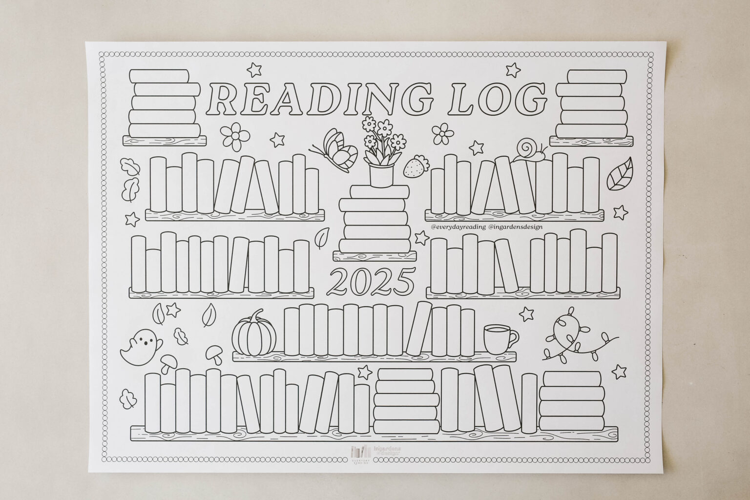 reading log template