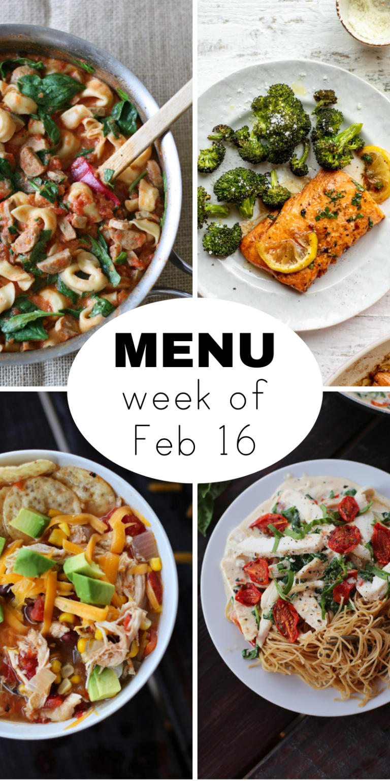 A Weekly Dinner Menu for February with Snacks