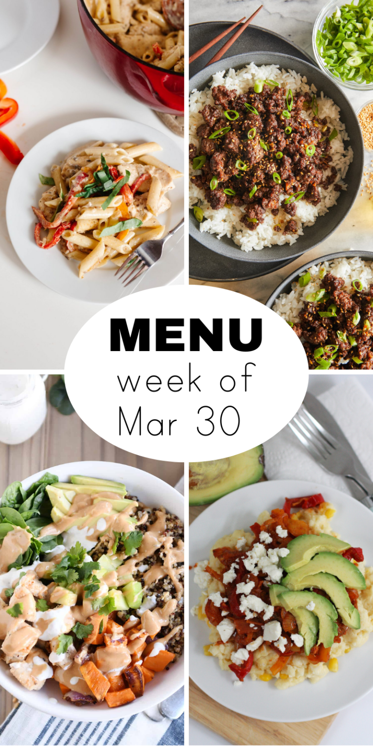 An End of March Weekly Dinner Menu