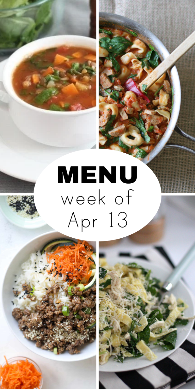 A Weekly Dinner Menu for the Middle of April (+ snacks)