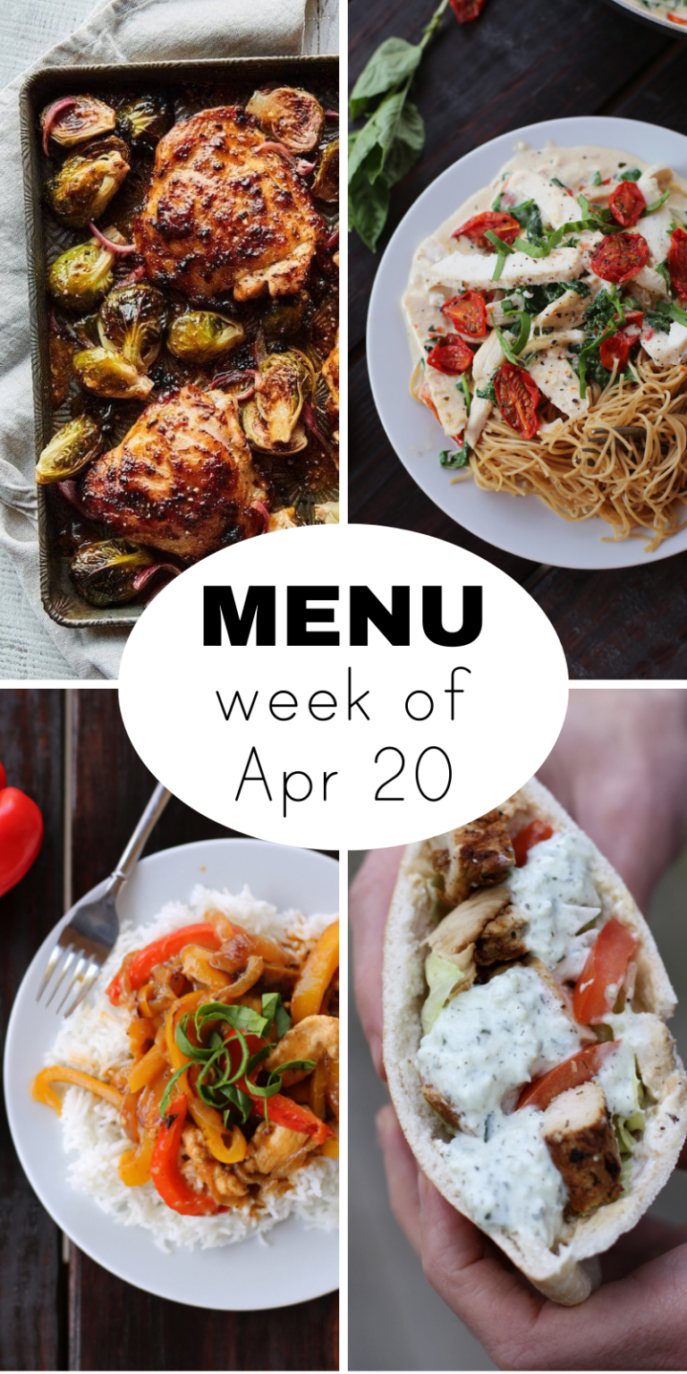 A Dinner Menu for a Spring Week in April