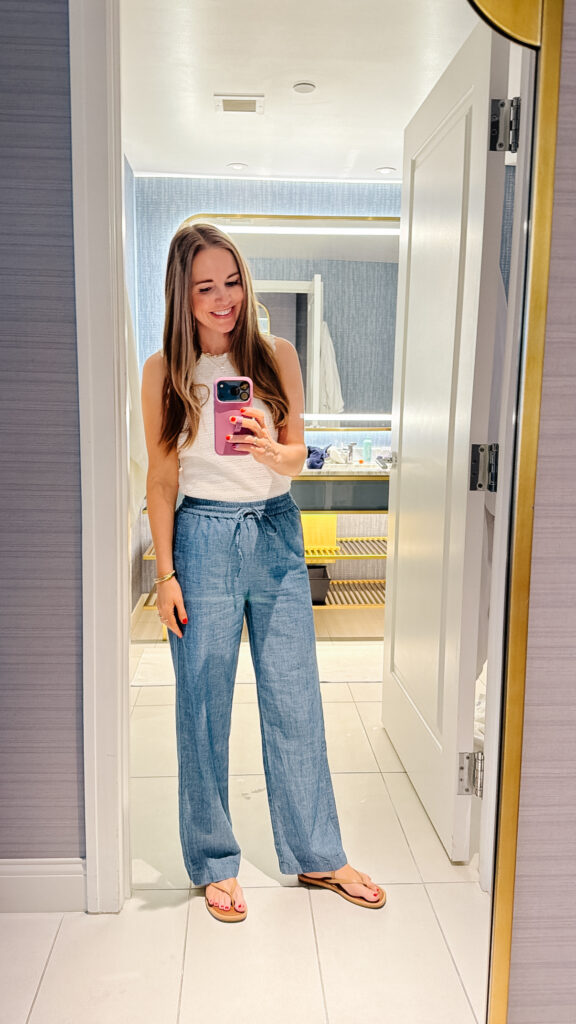 chambray trousers