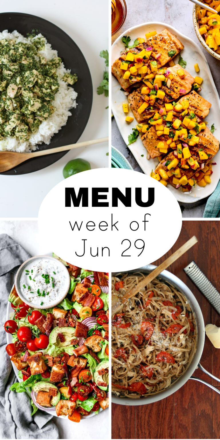 A Week of Dinners (+ snacks) for the First Week of July