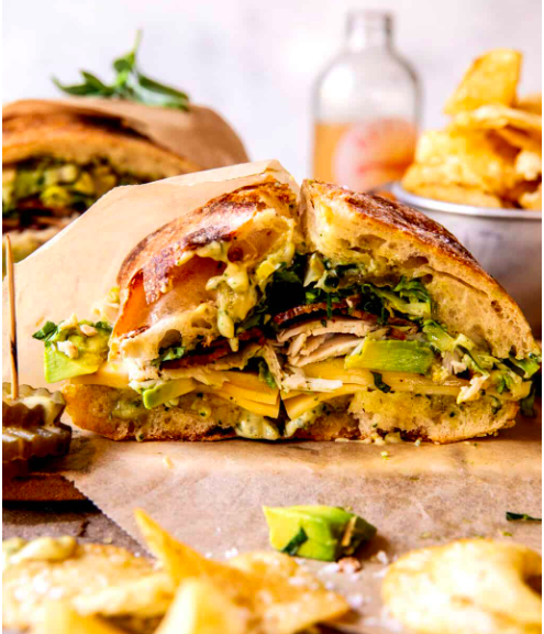 turkey and avocado picnic sandwich