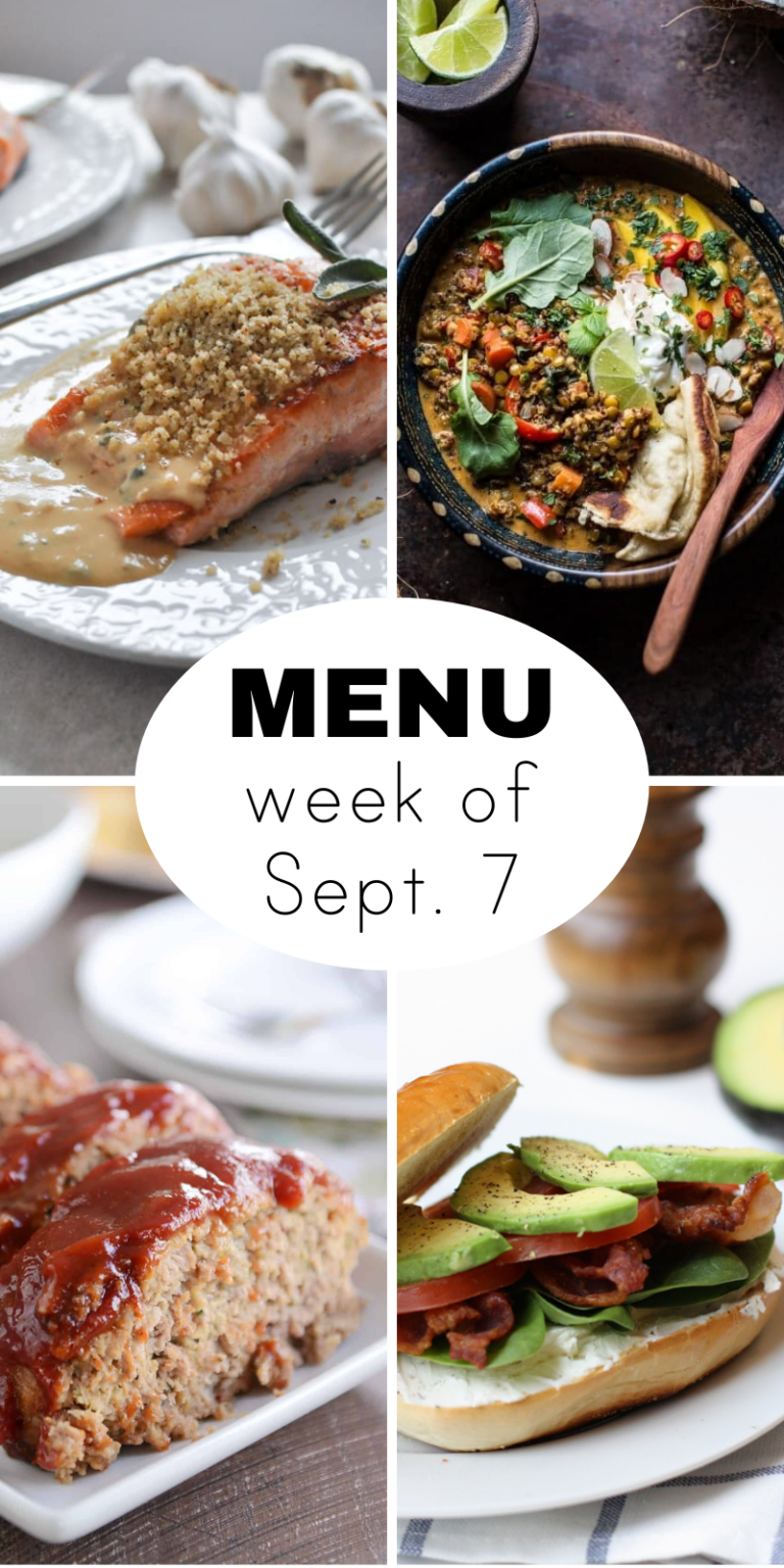 A Start of September Weekly Dinner Menu (+ snacks)