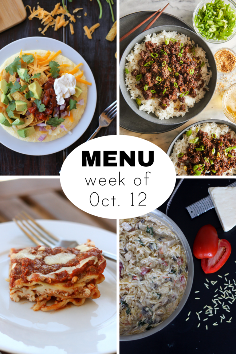 A Weekly Dinner Menu for a Gorgeous Fall Week