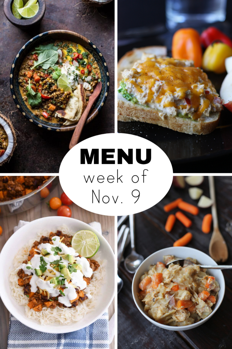 A November Weekly Dinner Menu (+snacks)