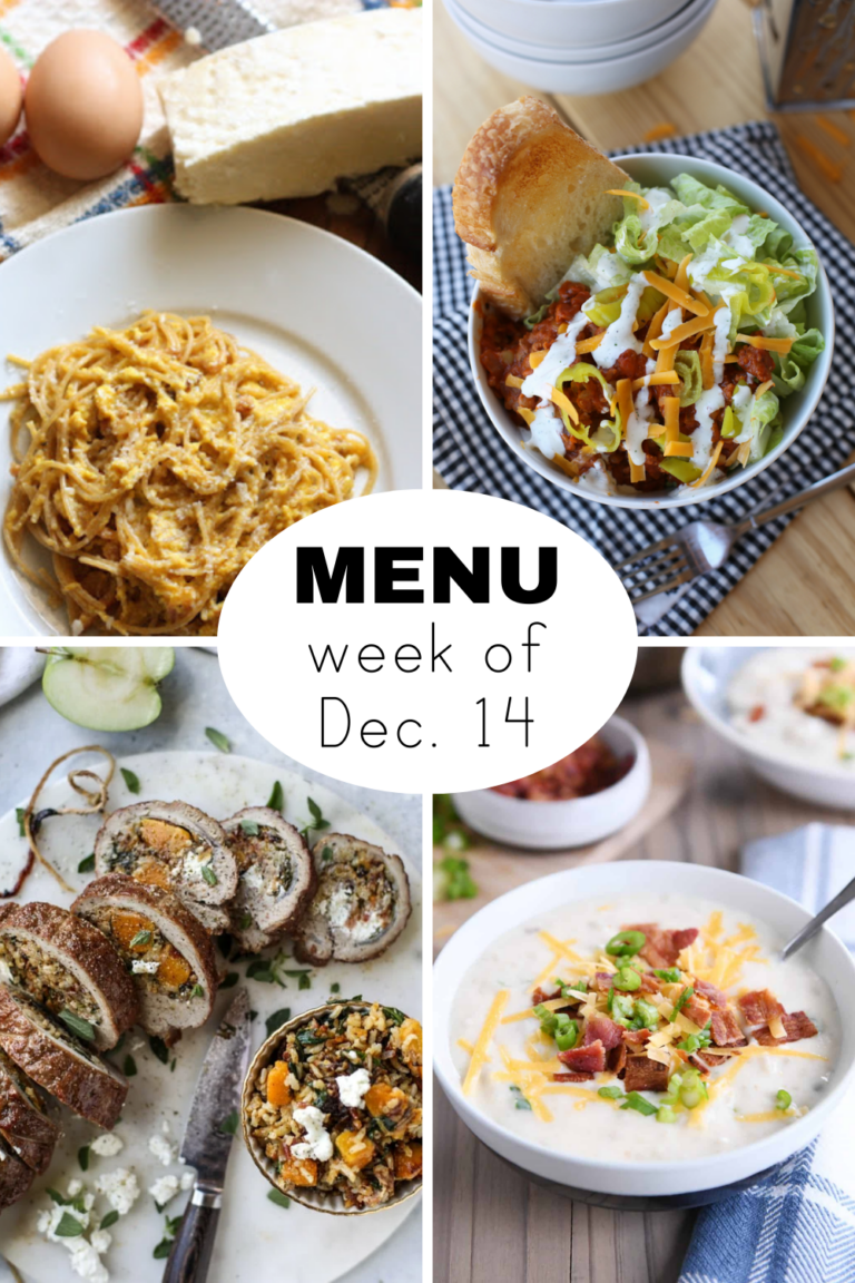 A Week of Dinners for the Middle of December (+snacks)