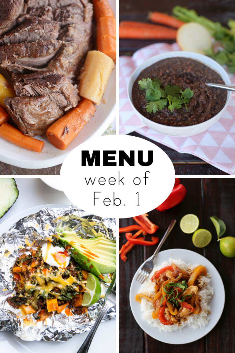 A Weekly Dinner Menu for the First Week of February