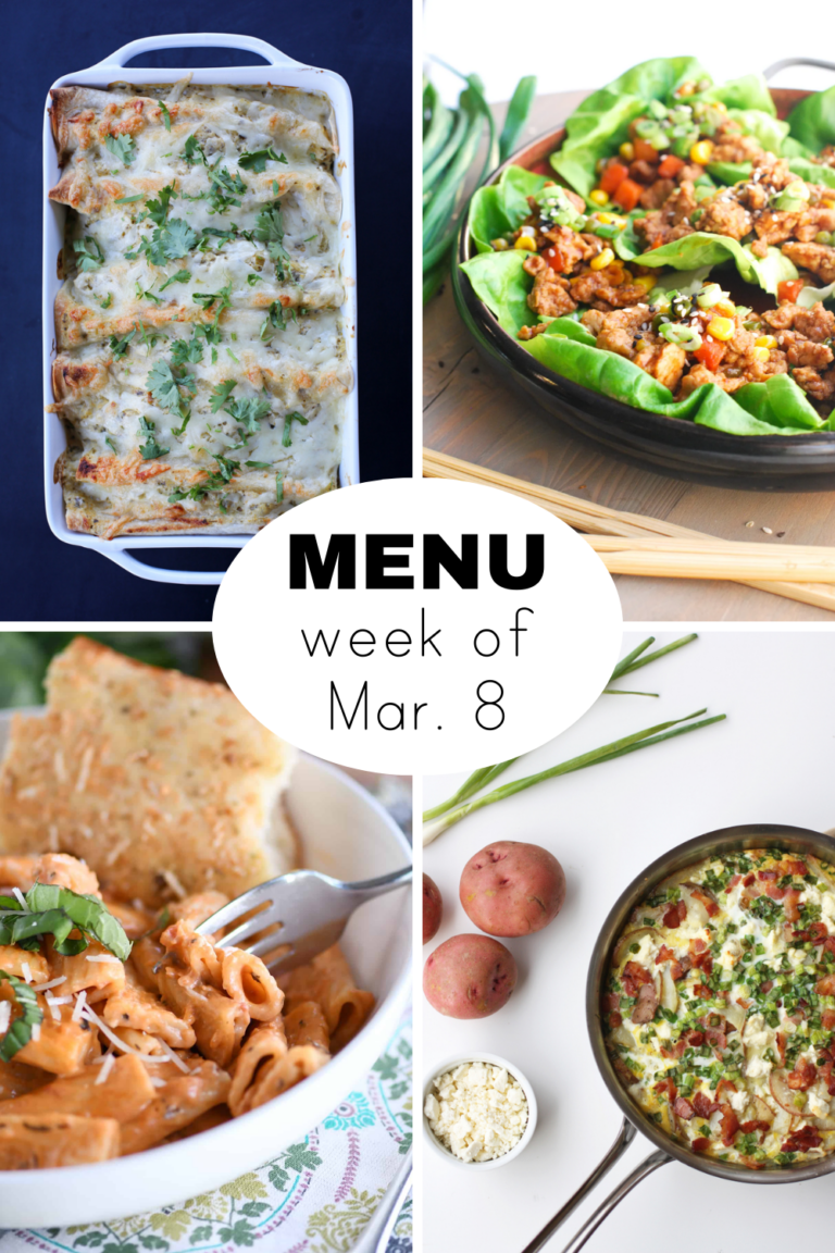 Dinner Menu for the Week of March 8