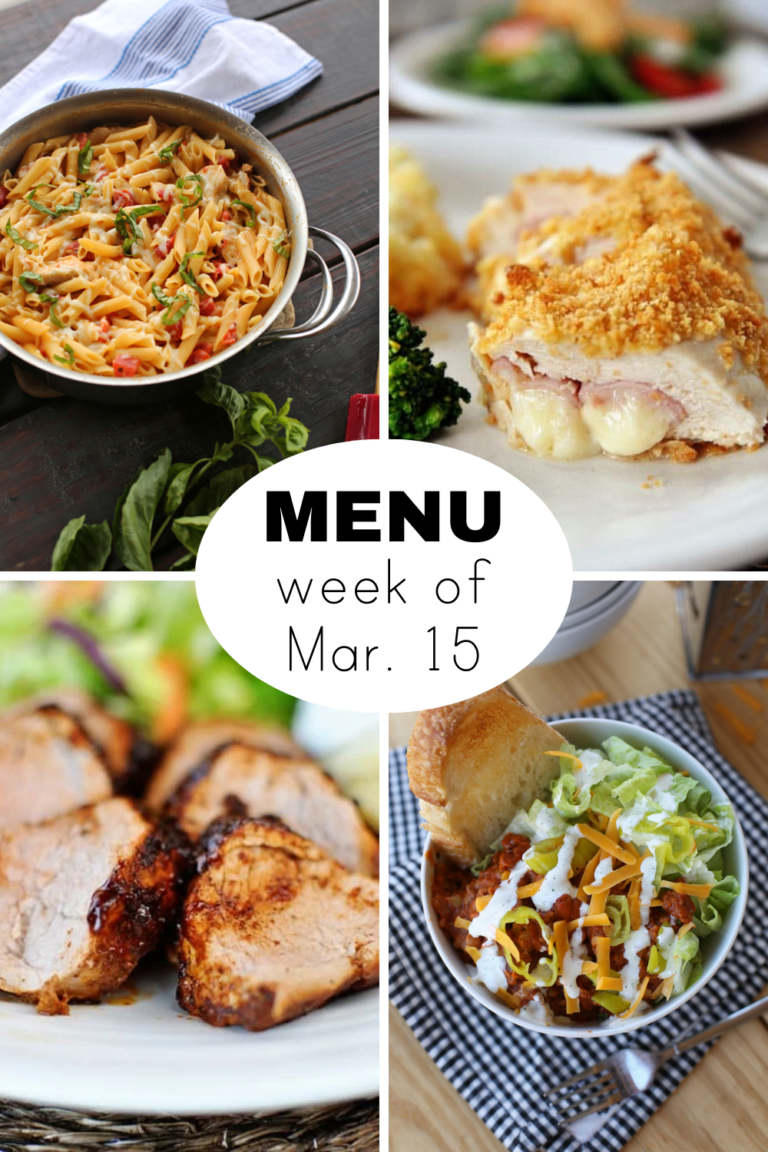 Dinner Menu for the Week of March 15