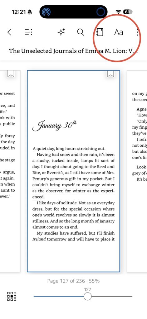 how to change font size on kindle