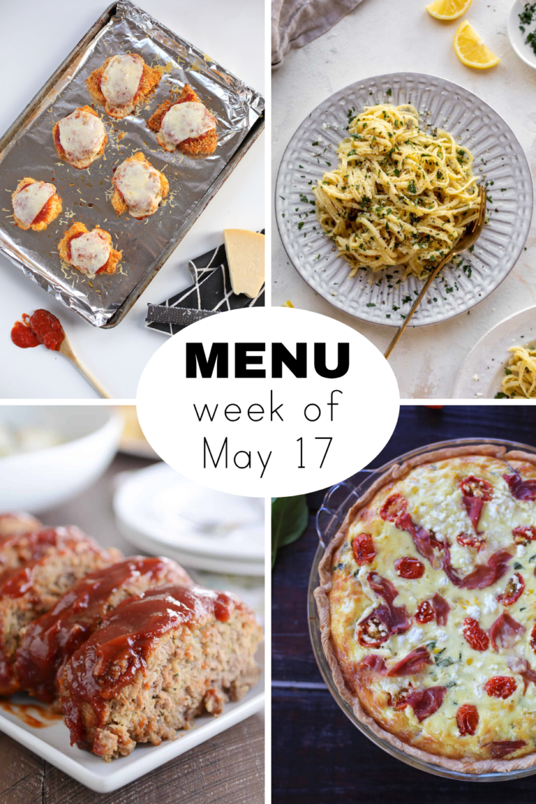 Weekly Dinner Menu for May 17