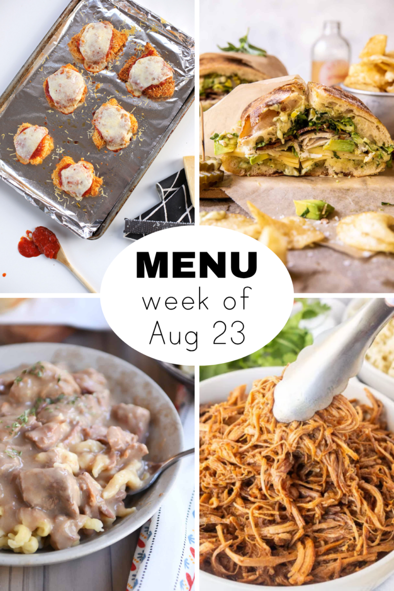 Dinner Menu for the Week of August 23rd