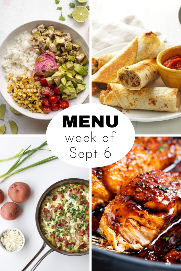 Dinner Menu for the Week of September 6th