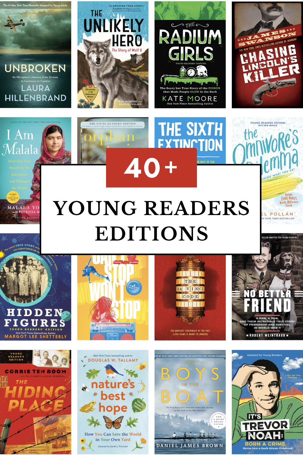 book list of young reader edition books